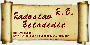 Radoslav Belodedić vizit kartica